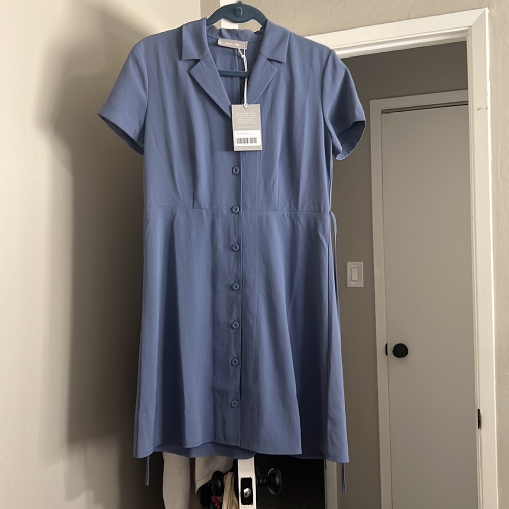 Everlane notch goweave dress